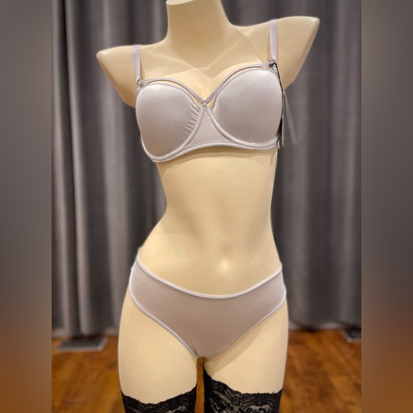 Marlies Dekkers bra 34B (75B) silver bra and panty set discounted - Picture 1 of 12